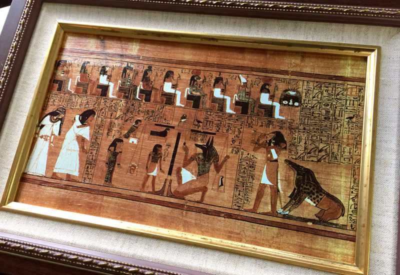 古埃及文明 埃及畫-生死書 油畫複製畫 掛畫 居家佈置