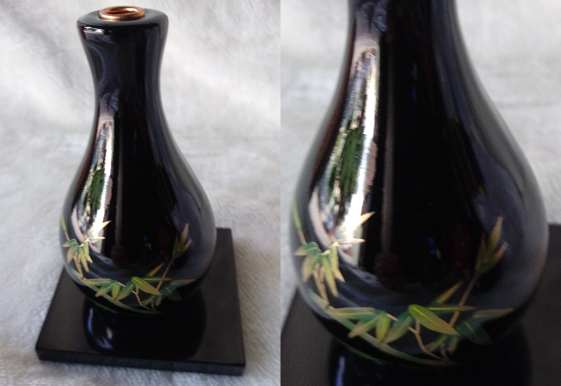 林建正 彩繪小花器-竹