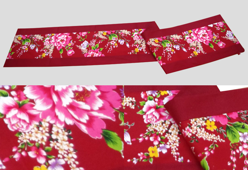 台灣花布旗布桌巾B款-暗紅 台灣花布旗布桌巾B款-暗紅