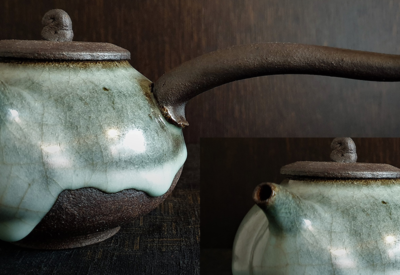 林妙芳 黑陶 墨青-飛天壺(單品) 鶯歌燒 林妙芳 黑陶 墨青-飛天壺(單品) 鶯歌燒