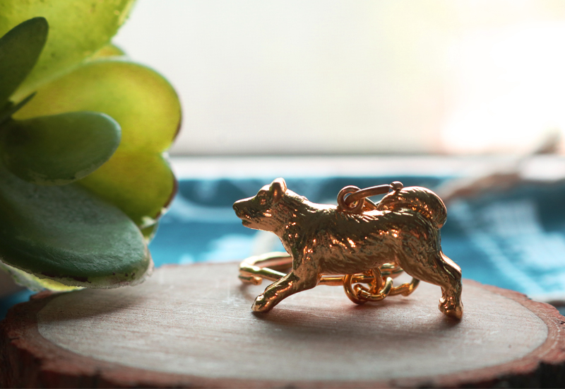 黃金系列 12生肖鑰匙圈-狗 黃金系列 12生肖鑰匙圈-狗