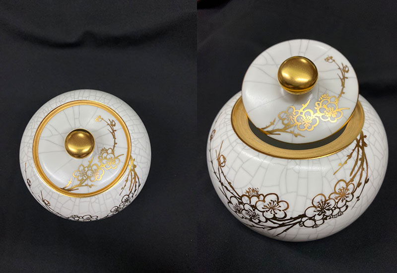 祥軒窯 四季鎏金罐-冬白 茶倉茶罐 鶯歌燒 祥軒窯 四季鎏金罐-冬白 茶倉茶罐 鶯歌燒