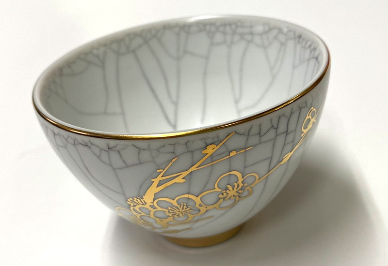 祥軒窯 四季鎏金杯-冬白 鶯歌燒 鎏金茶杯 祥軒窯 四季鎏金杯-冬白 鶯歌燒 鎏金茶杯