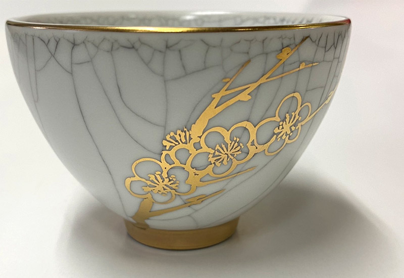 祥軒窯 四季鎏金杯-冬白 鶯歌燒 鎏金茶杯 祥軒窯 四季鎏金杯-冬白 鶯歌燒 鎏金茶杯
