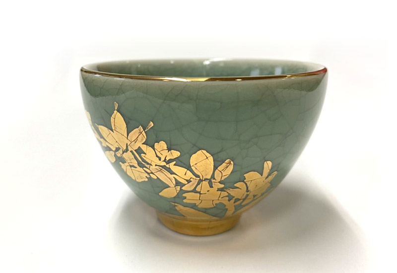 祥軒窯 四季鎏金杯-春綠 鶯歌燒 鎏金茶杯 祥軒窯 四季鎏金杯-春綠 鶯歌燒 鎏金茶杯