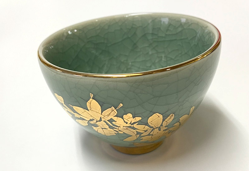祥軒窯 四季鎏金杯-春綠 鶯歌燒 鎏金茶杯 祥軒窯 四季鎏金杯-春綠 鶯歌燒 鎏金茶杯