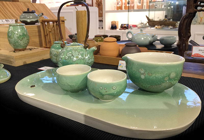 林妙芳 結晶釉雙人茶器組-對杯組(2入) 鶯歌燒 林妙芳 結晶釉雙人茶器組-對杯組(2入) 鶯歌燒