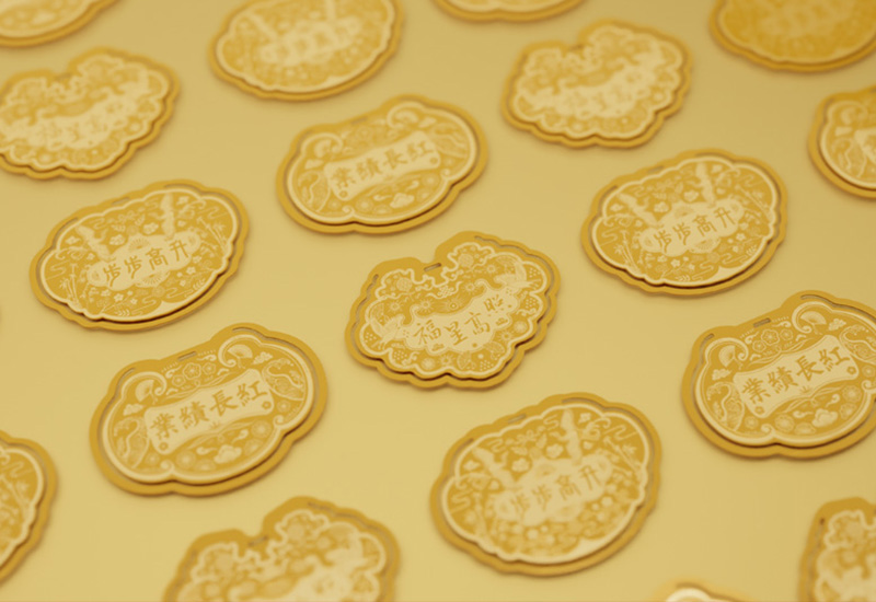 Yeduo 金鎖片書籤(三入組)-步步高升業績長紅福星高照 Yeduo 金鎖片書籤(三入組)-步步高升業績長紅福星高照