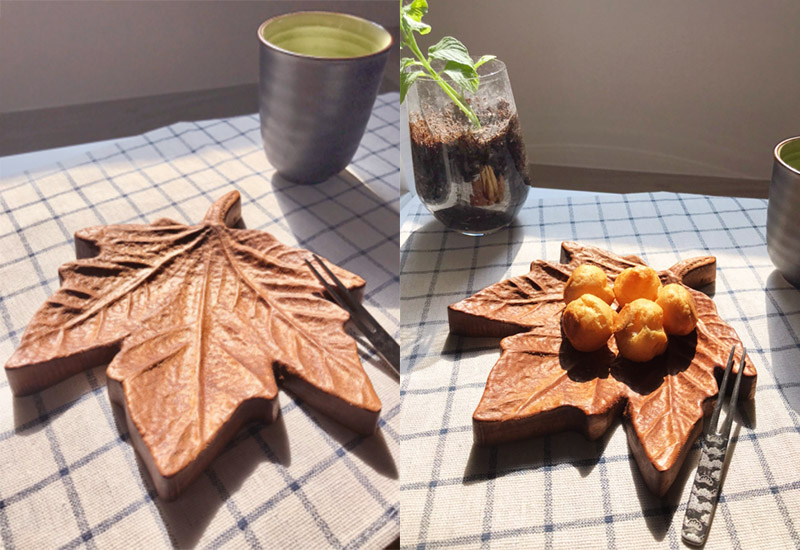 楓葉造型茶點盤-道格拉斯楓 楓葉造型茶點盤-道格拉斯楓