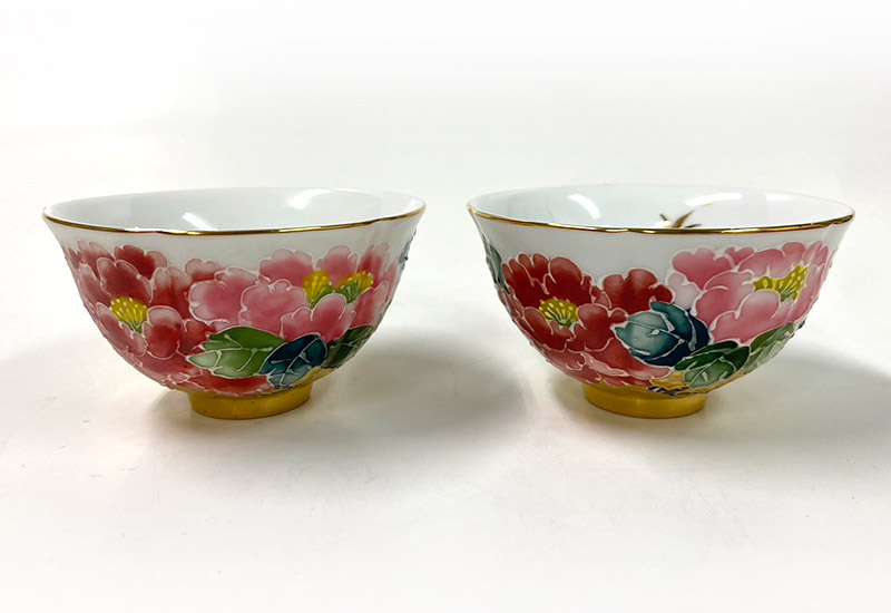 大立窯 鎏金富貴吉祥法華彩 對杯 大立窯 鎏金富貴吉祥法華彩 對杯