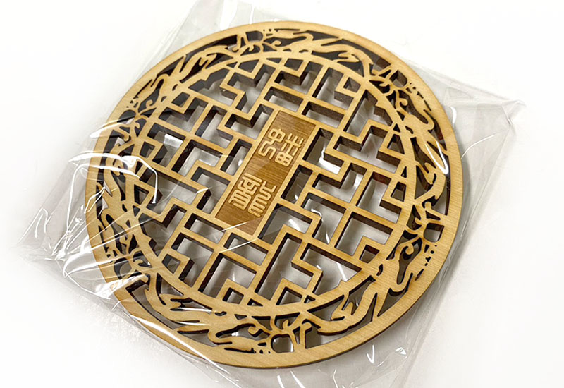 吉祥雕刻杯墊-蟠龍 吉祥雕刻杯墊-蟠龍