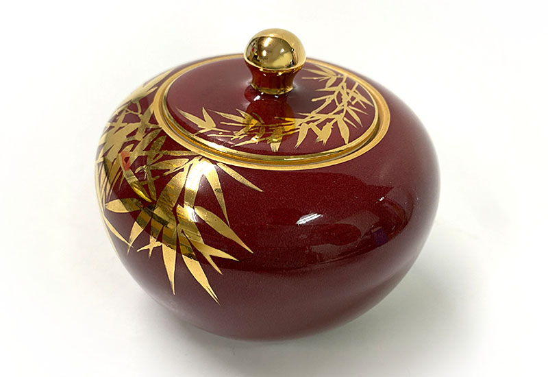 祥軒窯 四季鎏金罐-紅夏 祥軒窯 四季鎏金罐-紅夏