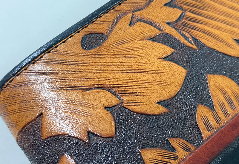 葉明福 義大利皮革-短夾(唐草) 葉明福 義大利皮革-短夾(唐草)