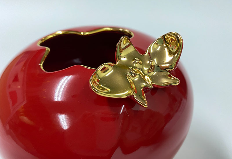 G50繪金紅苞瓶(金水) G50繪金紅苞瓶(金水)