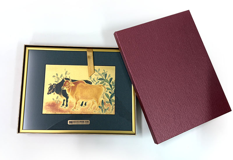 品金品 北美館 - 雙牛圖 黃金複製畫 品金品 北美館 - 雙牛圖 黃金複製畫