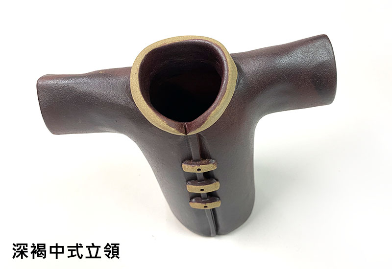 客家服飾筆筒-深褐中式立領 客家服飾筆筒-深褐中式立領