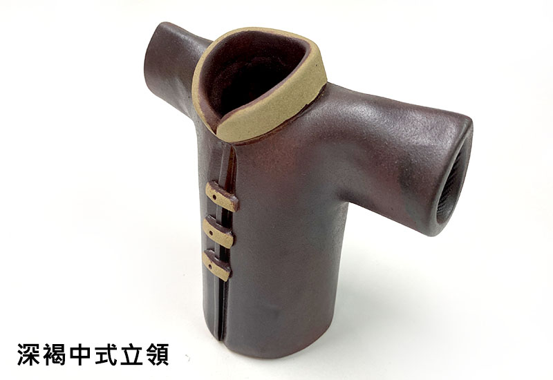 客家服飾筆筒-深褐中式立領 客家服飾筆筒-深褐中式立領