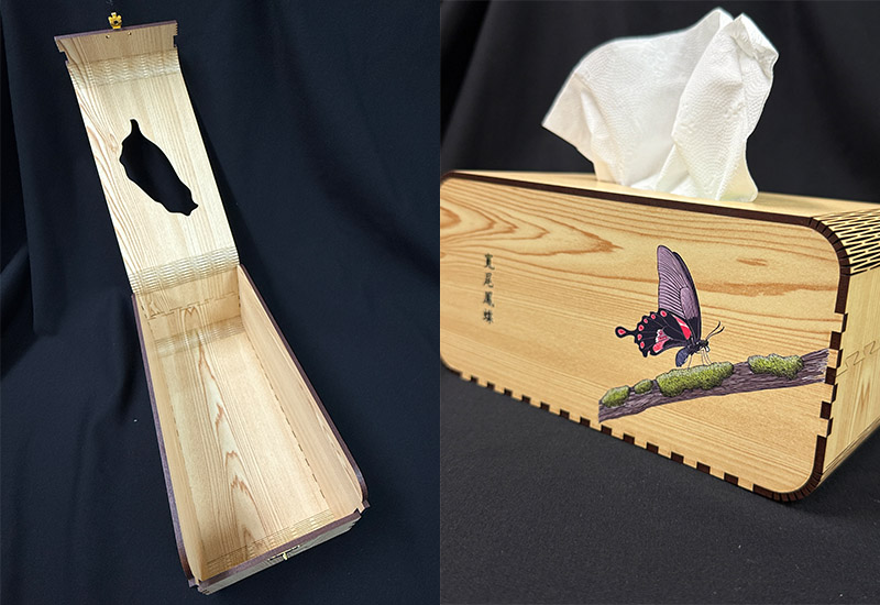 寬尾鳳蝶面紙盒 寬尾鳳蝶面紙盒