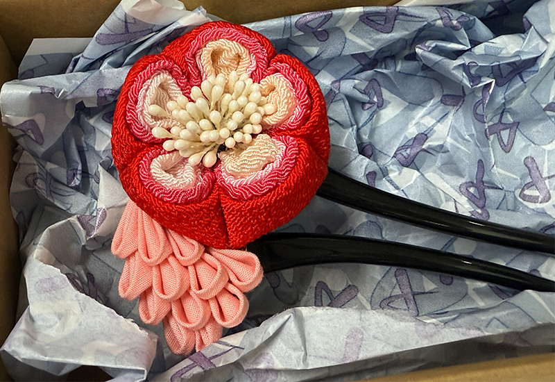 細工纏花單層繁花髮梳 細工纏花單層繁花髮梳