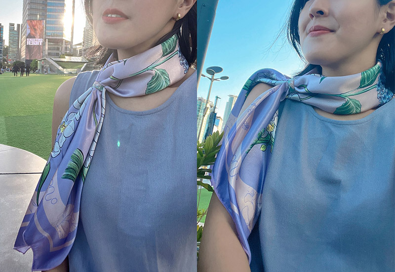 台灣賞花季方巾(含束口袋) 台灣賞花季方巾(含束口袋)