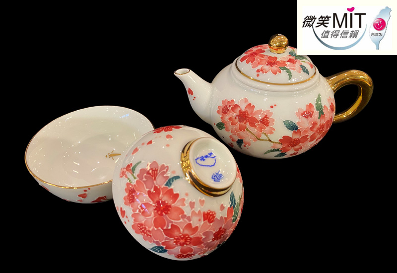 法華彩 姹紫嫣紅茶壺組(1壺2杯) 台灣MIT認證