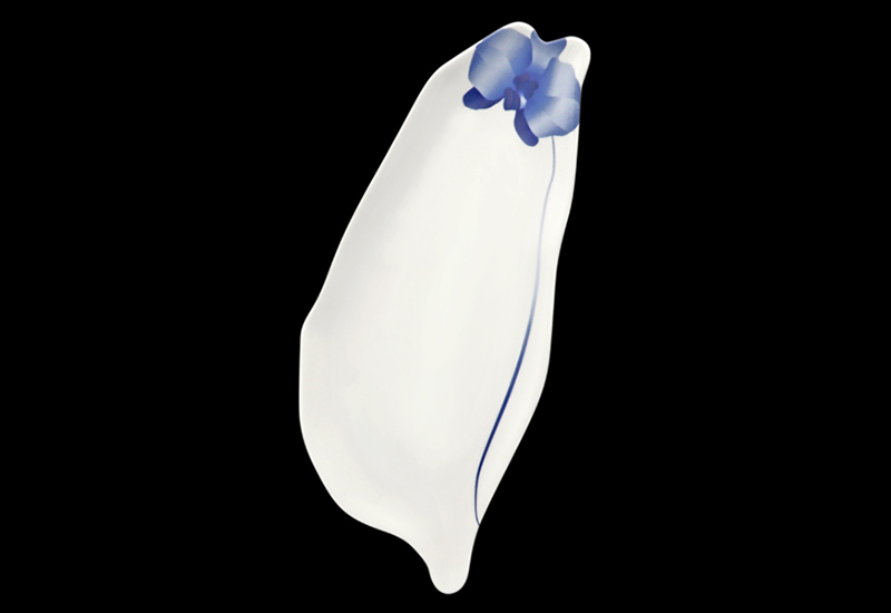 蘭花台灣瓷盤 臺灣造型餐盤