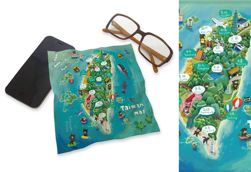 布漾 BYC印花萬用布 台灣島-四面環海