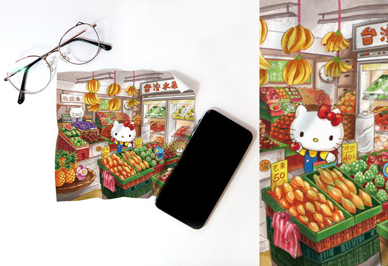 布漾 HelloKitty萬用布-台灣水果攤