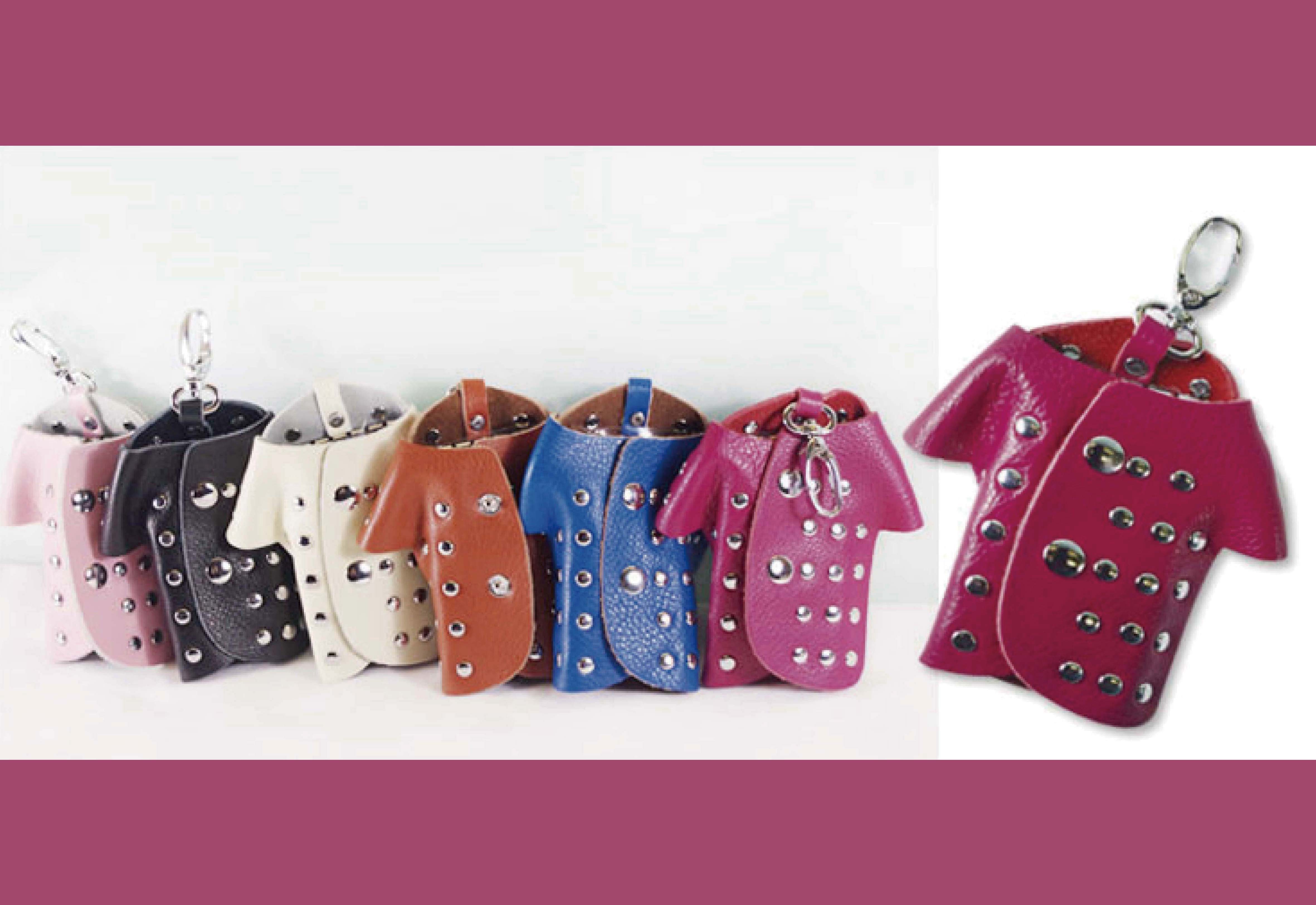 兵馬俑 皮革鑰匙包-紅色