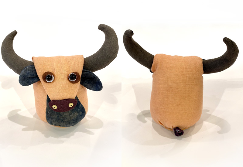 天染工坊 牛寶擺飾 牛布偶玩偶-大