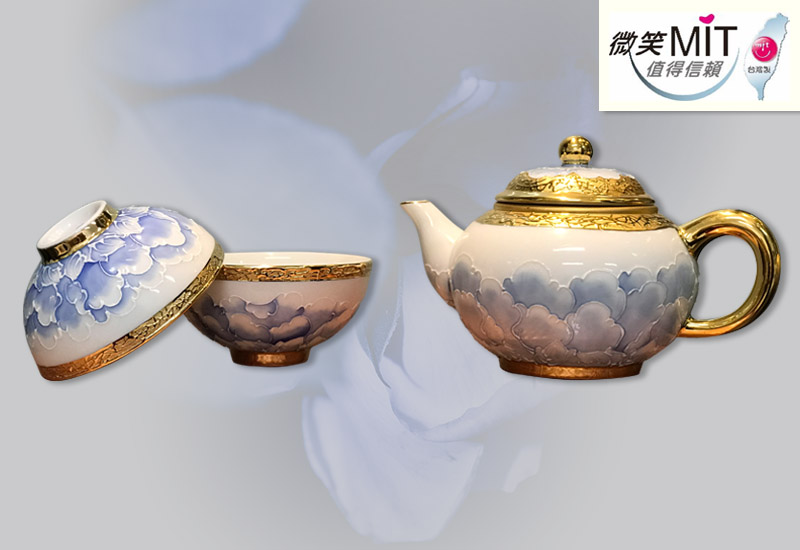 法華彩 綻放的魅力(青花) 1壺2杯 台灣MIT認證