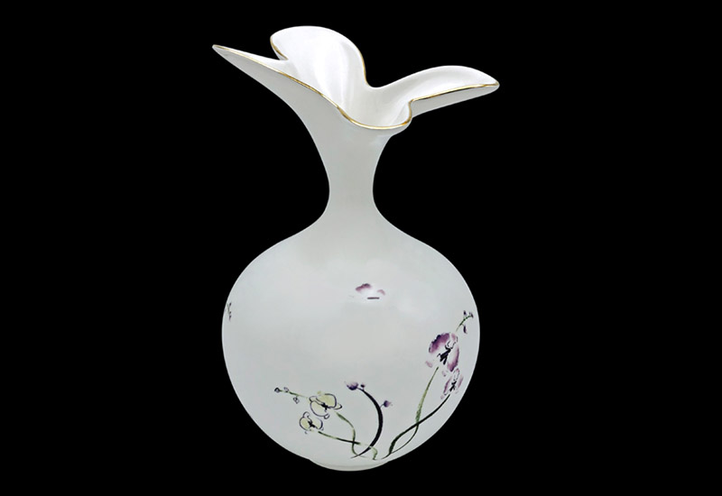 蘭花蝶舞天球瓶