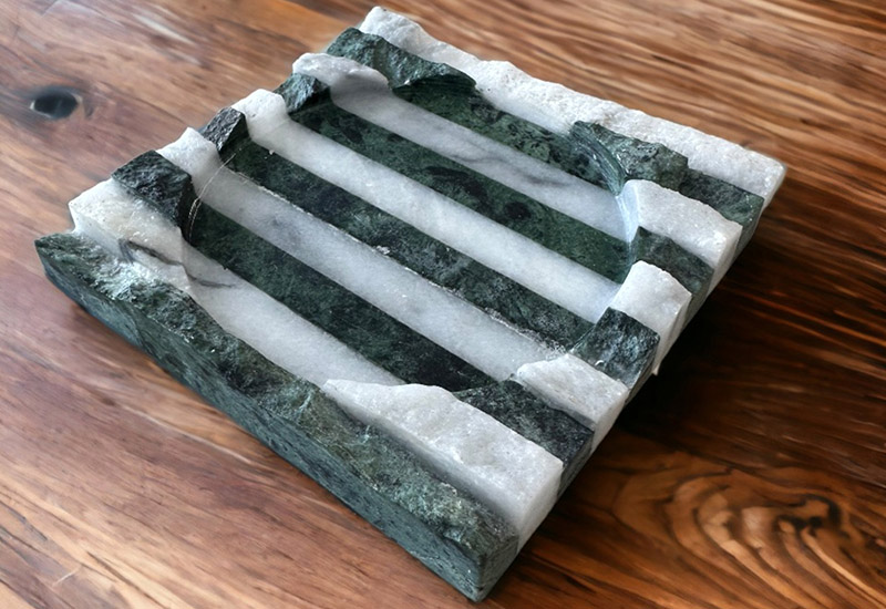 自然面條紋拼接型置物盤