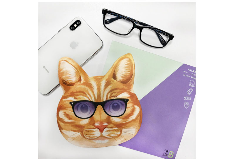 眼鏡造型布-胖橘貓