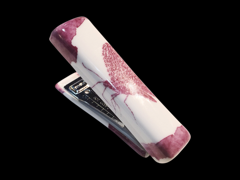 台灣寬尾鳳蝶陶瓷釘書機