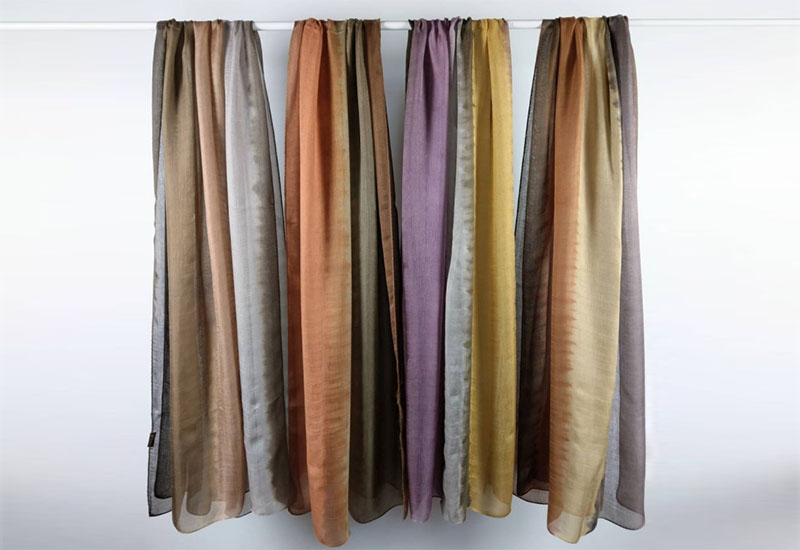 深情-天染蠶絲直紋段染圍巾(多色可選)
