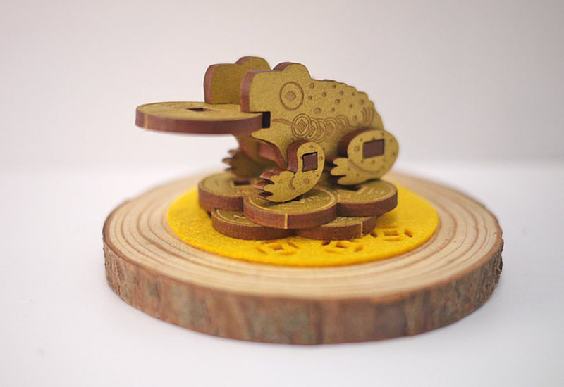 吉祥立體卡片-金蟾