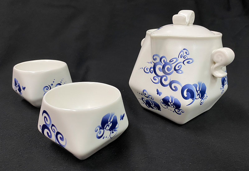 青龍天燈茶具組一壺二杯