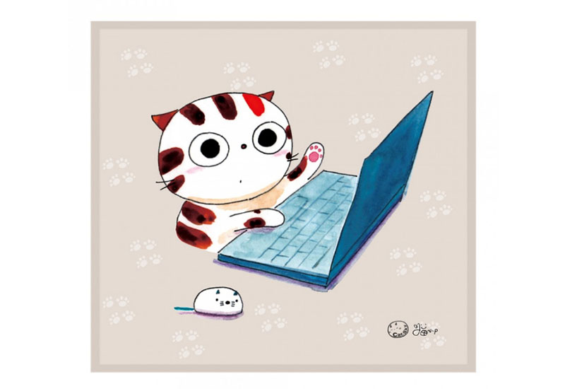 BYC印花萬用布 貓小P(小肥糖貓很忙)