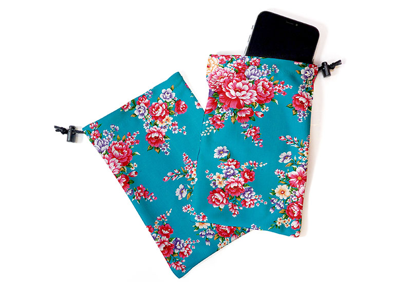 萬用袋-客家花布(牡丹藍)