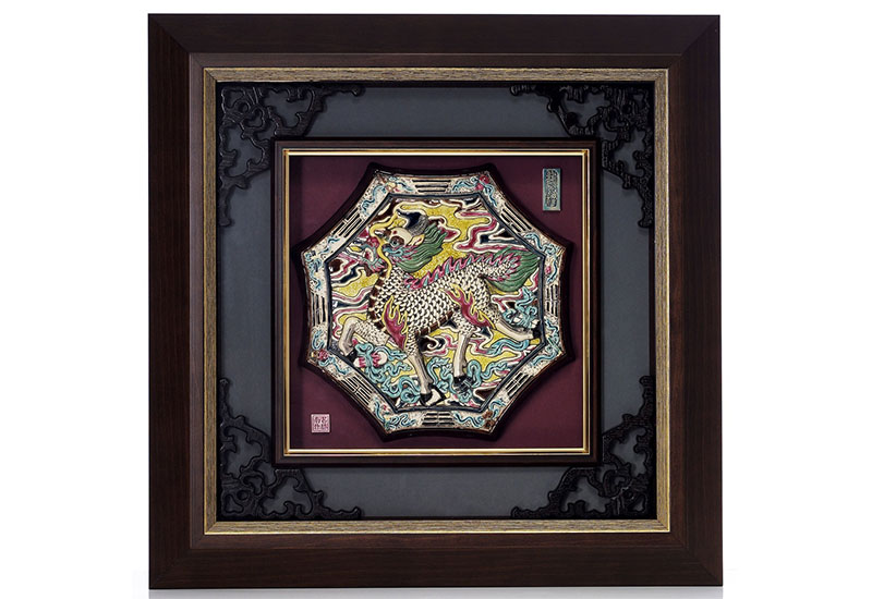 呂勝南 NH- 0209 八卦麒麟(含框與玻璃面) 