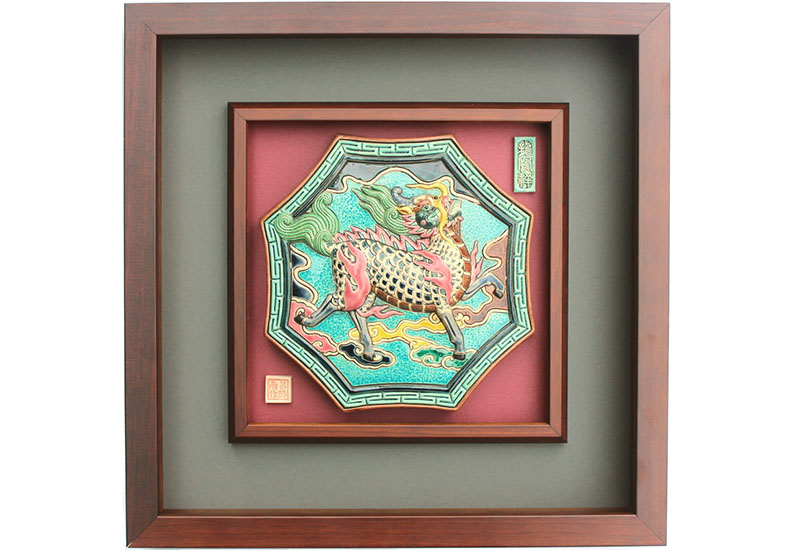 呂勝南 NH-0217 祥麟騰雲(含框與玻璃面)