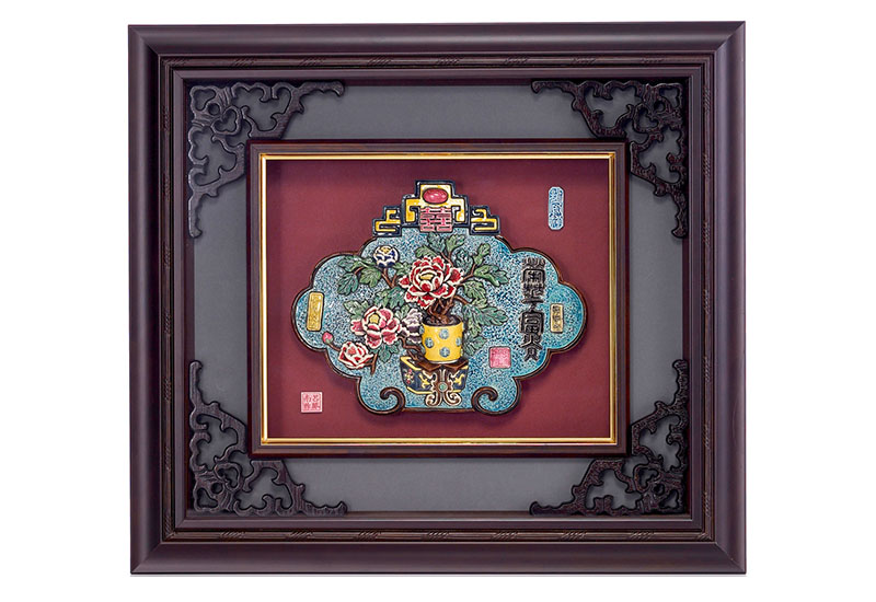 呂勝南 NH- 1402 榮華富貴(含框與玻璃面)