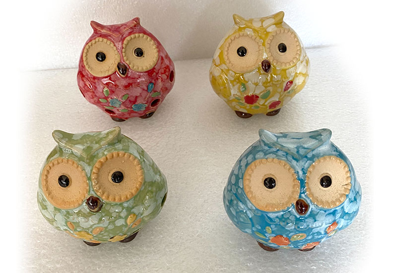 瓷-圓型貓頭鷹四入組(只)