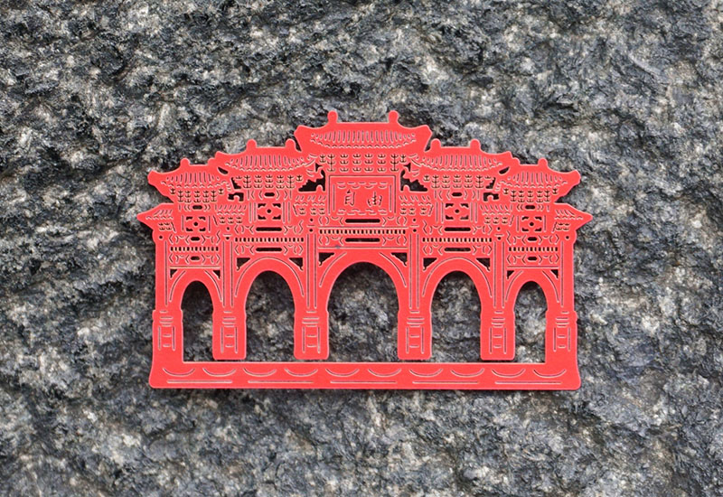 麥麥藏寶圖-自由廣場 紙雕書籤