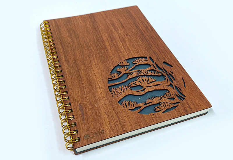 一郎木創 無垢線圈筆記本-松