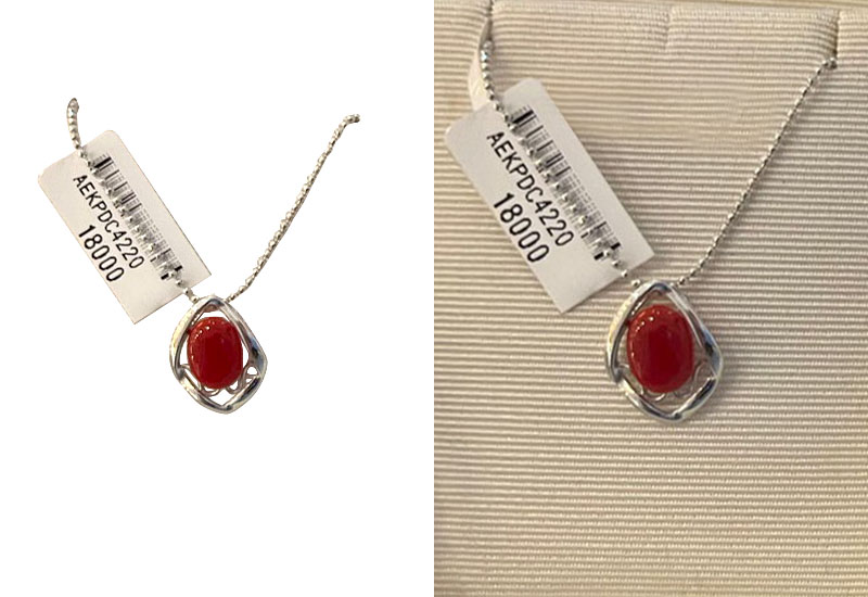 蘇澳珊瑚 珊瑚戒面18K墜子 項鍊墜 AEKPDC4220