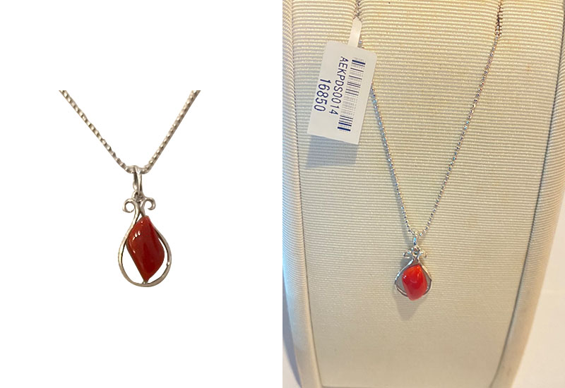 蘇澳珊瑚 珊瑚S形18K金墜子 項鍊墜 AEKPDS0014