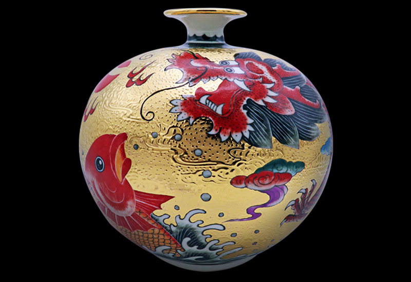 G1金彩祥龍天球瓶