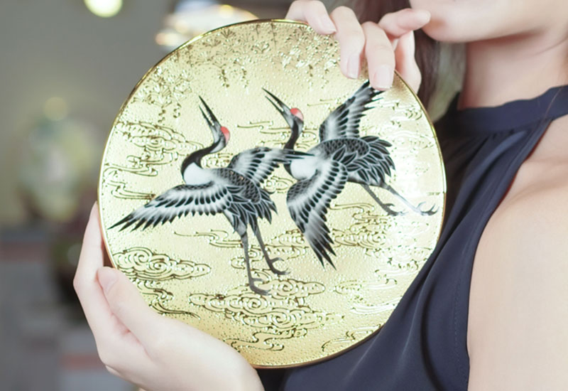 G13祥鶴金盤